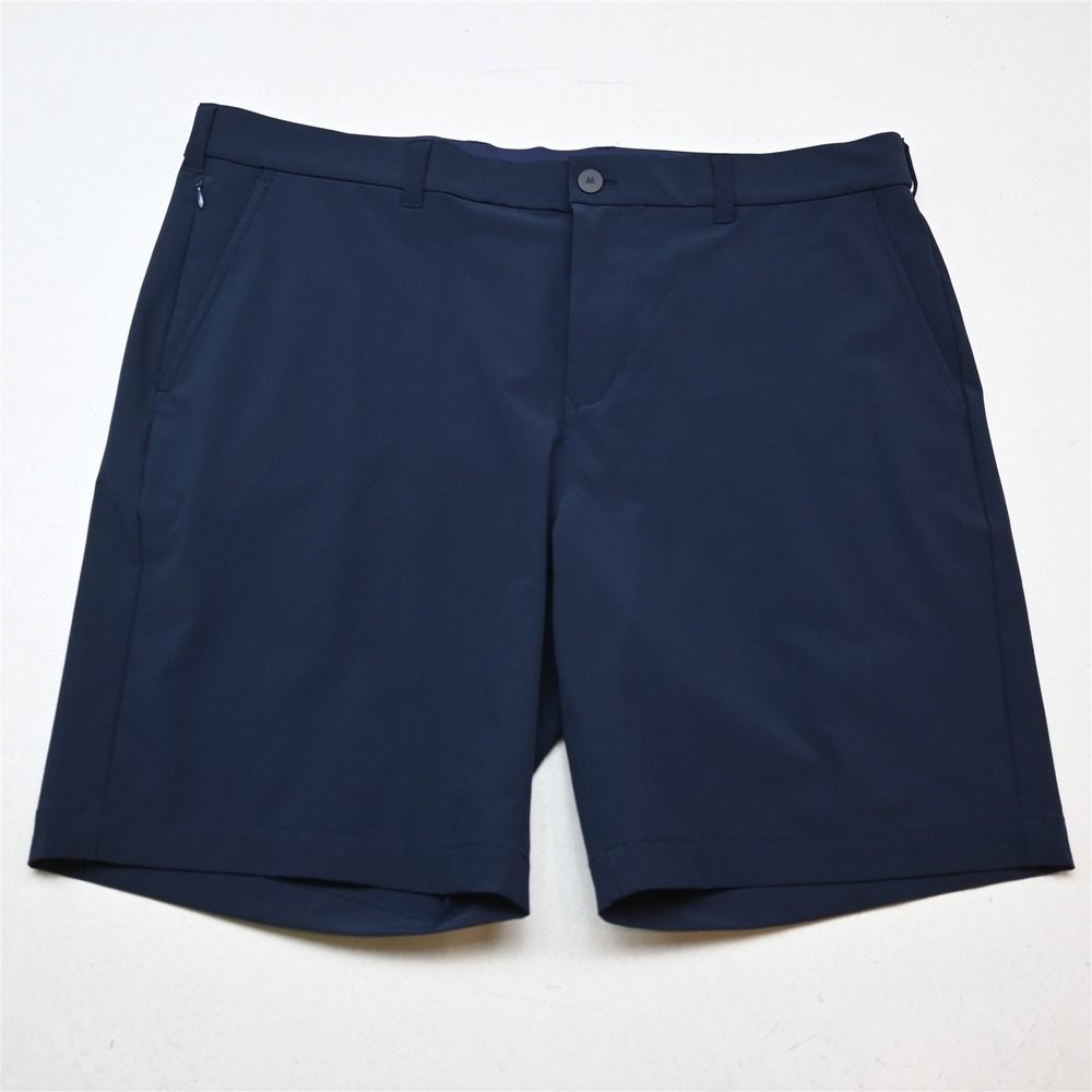 Mizzen & Main 38x9" Navy Blue Helmsman Slim Performance Chino Mens Shorts
